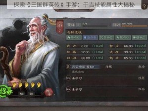 探索《三国群英传》手游：于吉技能属性大揭秘