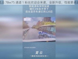 成品 78w75 通道 1 粉丝欢迎会来袭，全新升级，性能更卓越