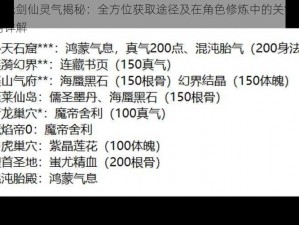 玄元剑仙灵气揭秘：全方位获取途径及在角色修炼中的关键作用详解