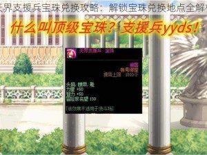 天界支援兵宝珠兑换攻略：解锁宝珠兑换地点全解析