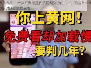 免费黄应用——一款汇聚海量优质视频资源的 APP，涵盖各种类型，让你随时随地想看就看