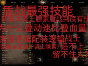 《马基埃亚尔的传说》盾战士加点攻略：打造无敌之盾