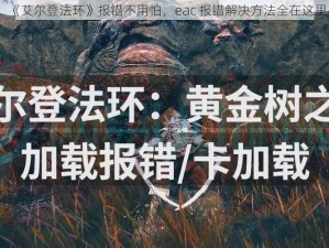 《艾尔登法环》报错不用怕，eac 报错解决方法全在这里