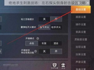 绝地求生刺激战场：左右探头侧身射击设置攻略