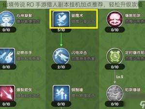 仙境传说 RO 手游猎人副本挂机加点推荐，轻松升级攻略