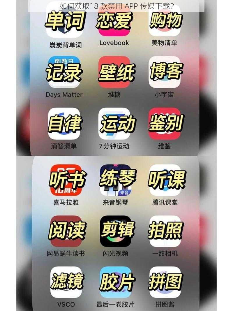 如何获取18 款禁用 APP 传媒下载？