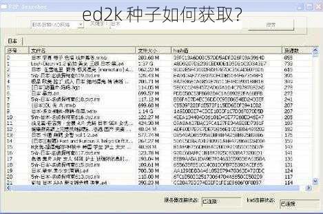 ed2k 种子如何获取？