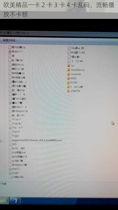 欧美精品一卡 2 卡 3 卡 4 卡乱码，流畅播放不卡顿