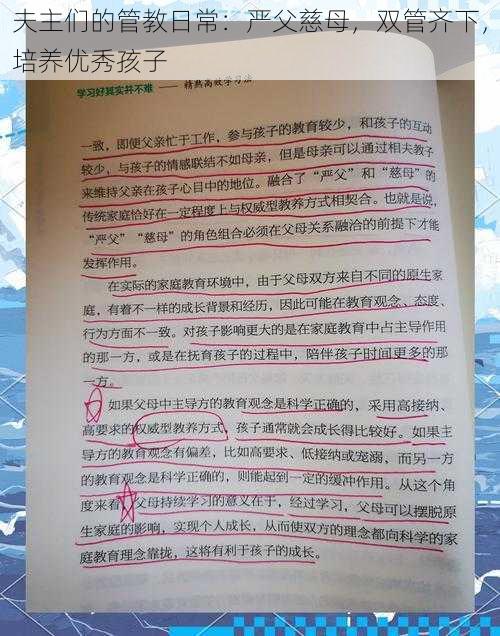 夫主们的管教日常：严父慈母，双管齐下，培养优秀孩子