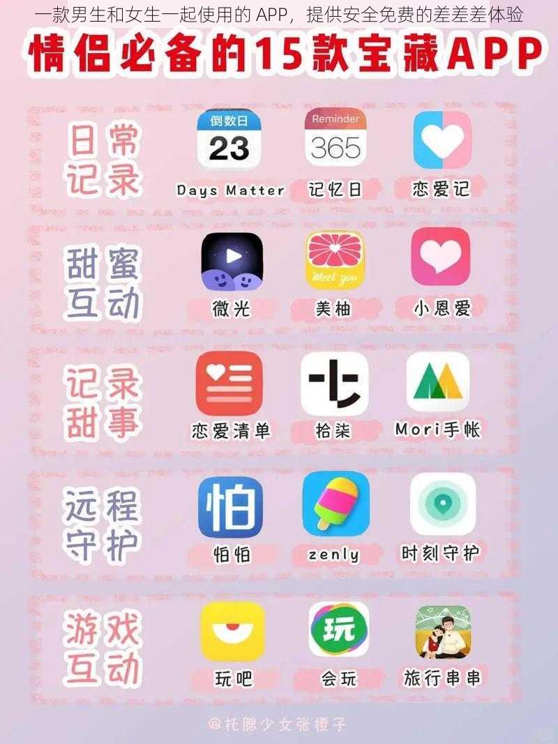 一款男生和女生一起使用的 APP，提供安全免费的差差差体验