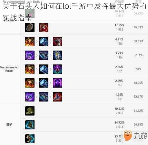 关于石头人如何在lol手游中发挥最大优势的实战指南