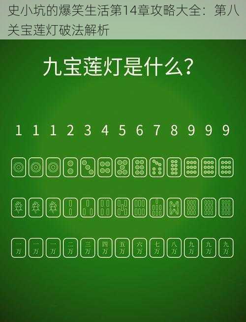 史小坑的爆笑生活第14章攻略大全：第八关宝莲灯破法解析