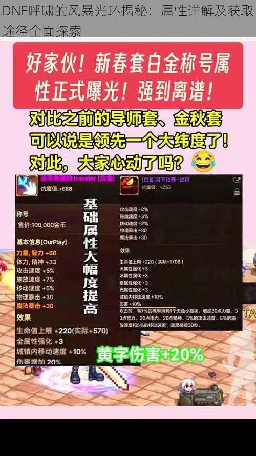 DNF呼啸的风暴光环揭秘：属性详解及获取途径全面探索