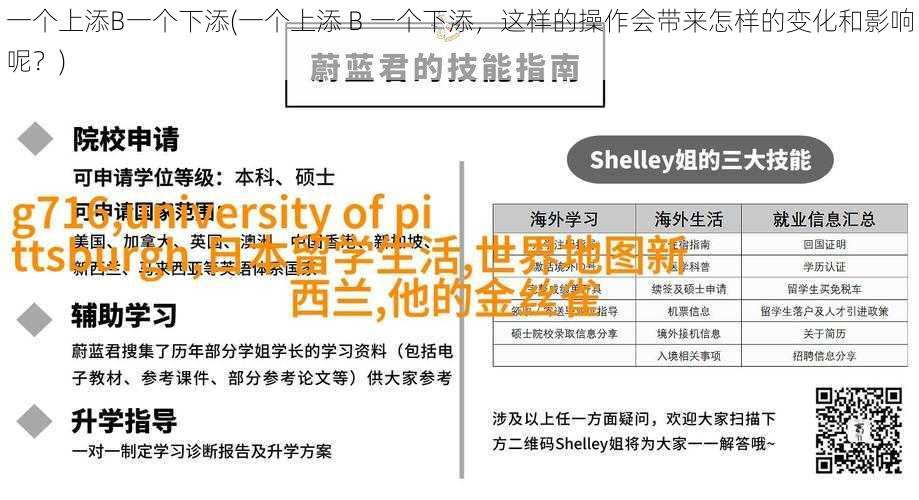 一个上添B一个下添(一个上添 B 一个下添，这样的操作会带来怎样的变化和影响呢？)