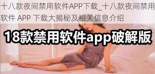 十八款夜间禁用软件APP下载_十八款夜间禁用软件 APP 下载大揭秘及相关信息介绍