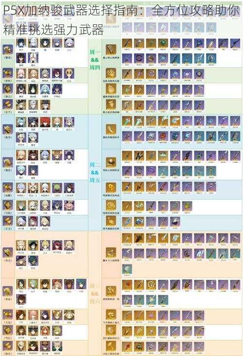 P5X加纳骏武器选择指南：全方位攻略助你精准挑选强力武器