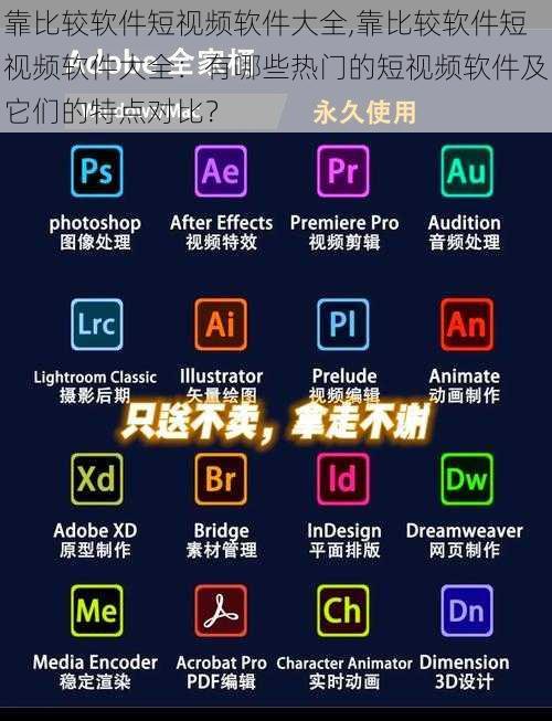 靠比较软件短视频软件大全,靠比较软件短视频软件大全：有哪些热门的短视频软件及它们的特点对比？
