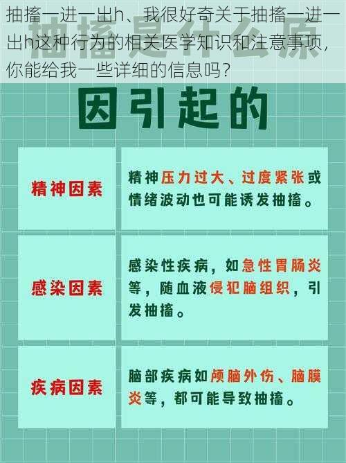 抽搐一进一出h、我很好奇关于抽搐一进一出h这种行为的相关医学知识和注意事项，你能给我一些详细的信息吗？