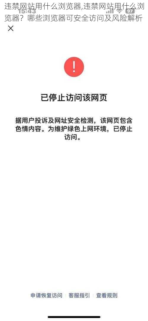 违禁网站用什么浏览器,违禁网站用什么浏览器？哪些浏览器可安全访问及风险解析