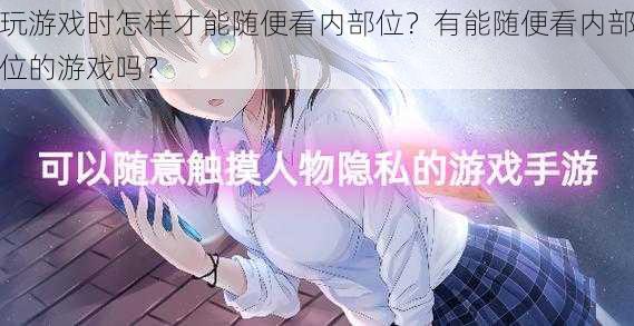 玩游戏时怎样才能随便看内部位？有能随便看内部位的游戏吗？