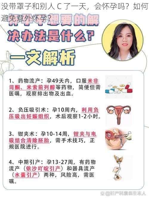 没带罩子和别人 C 了一天，会怀孕吗？如何避免意外怀孕？