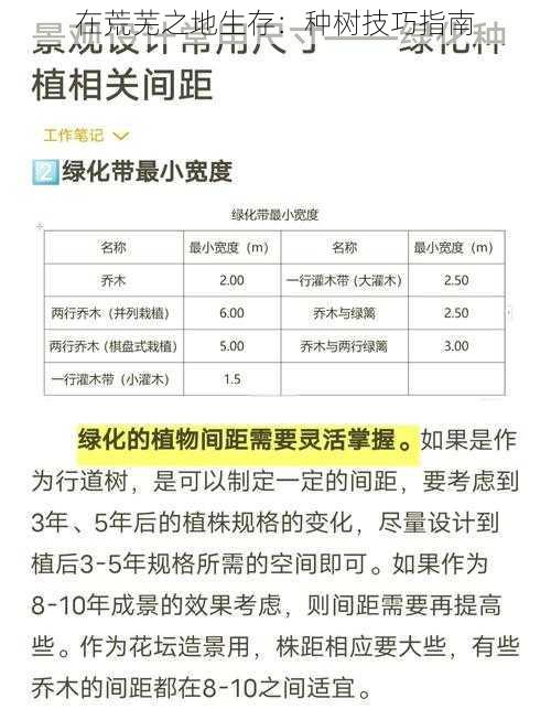 在荒芜之地生存：种树技巧指南