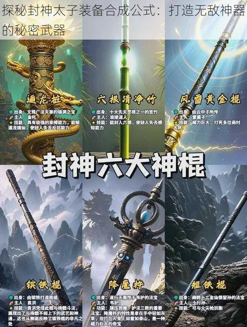 探秘封神太子装备合成公式：打造无敌神器的秘密武器