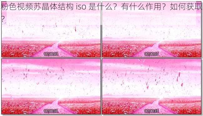 粉色视频苏晶体结构 iso 是什么？有什么作用？如何获取？