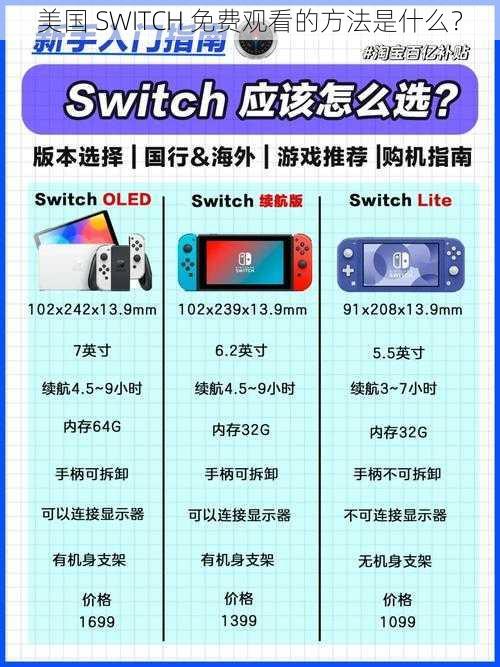 美国 SWITCH 免费观看的方法是什么？