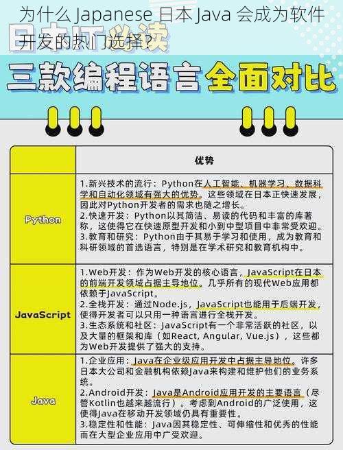 为什么 Japanese 日本 Java 会成为软件开发的热门选择？