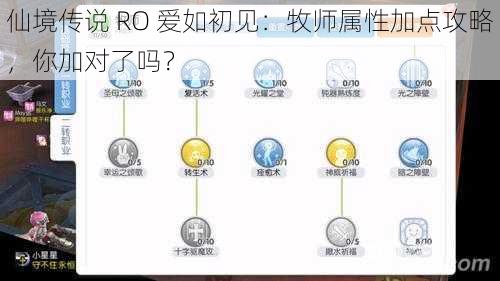 仙境传说 RO 爱如初见：牧师属性加点攻略，你加对了吗？