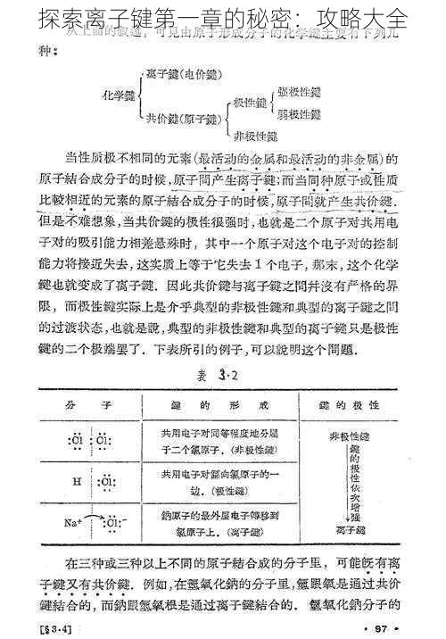 探索离子键第一章的秘密：攻略大全