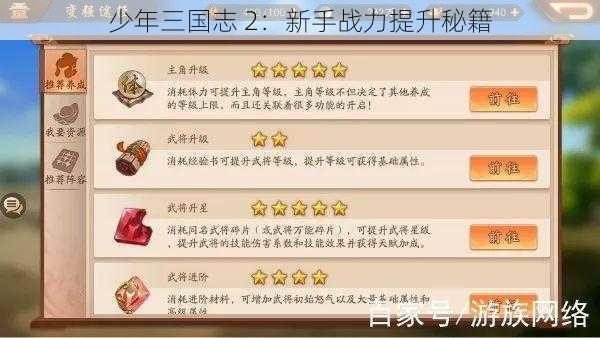 少年三国志 2：新手战力提升秘籍