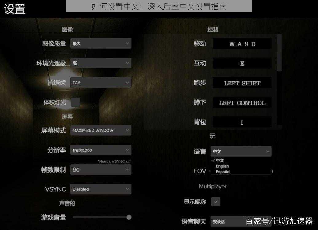 如何设置中文：深入后室中文设置指南